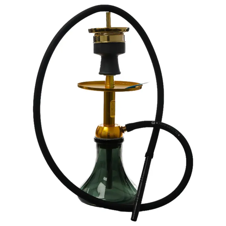 Amy Hookah  - 15.0" -Gold/Black