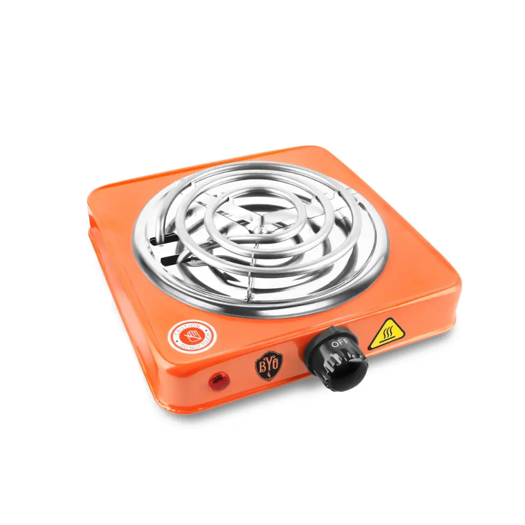 B.Y.O. Electric Hookah Burner Hot Plate, Orange
