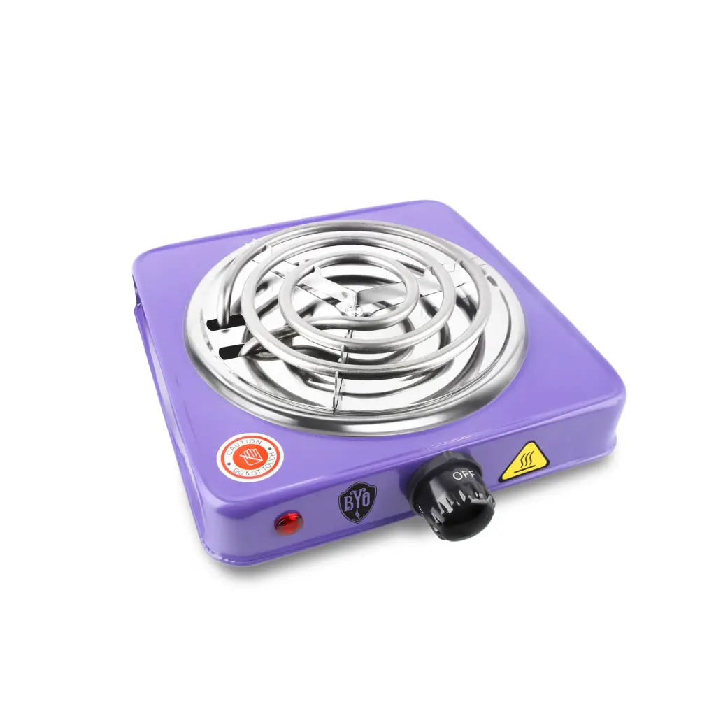 B.Y.O. Electric Hookah Burner Hot Plate, Purple
