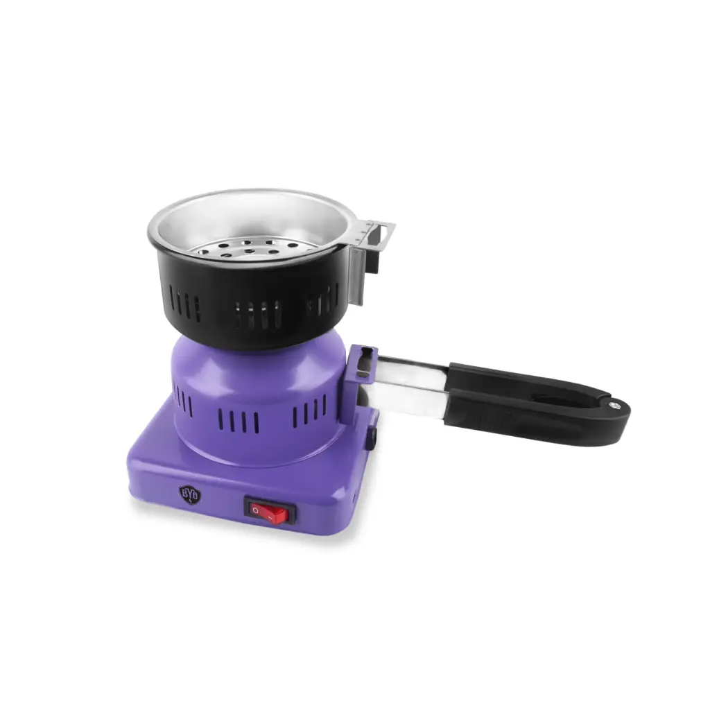B.Y.O. Electric Charcoal Burner Round 600W, Purple