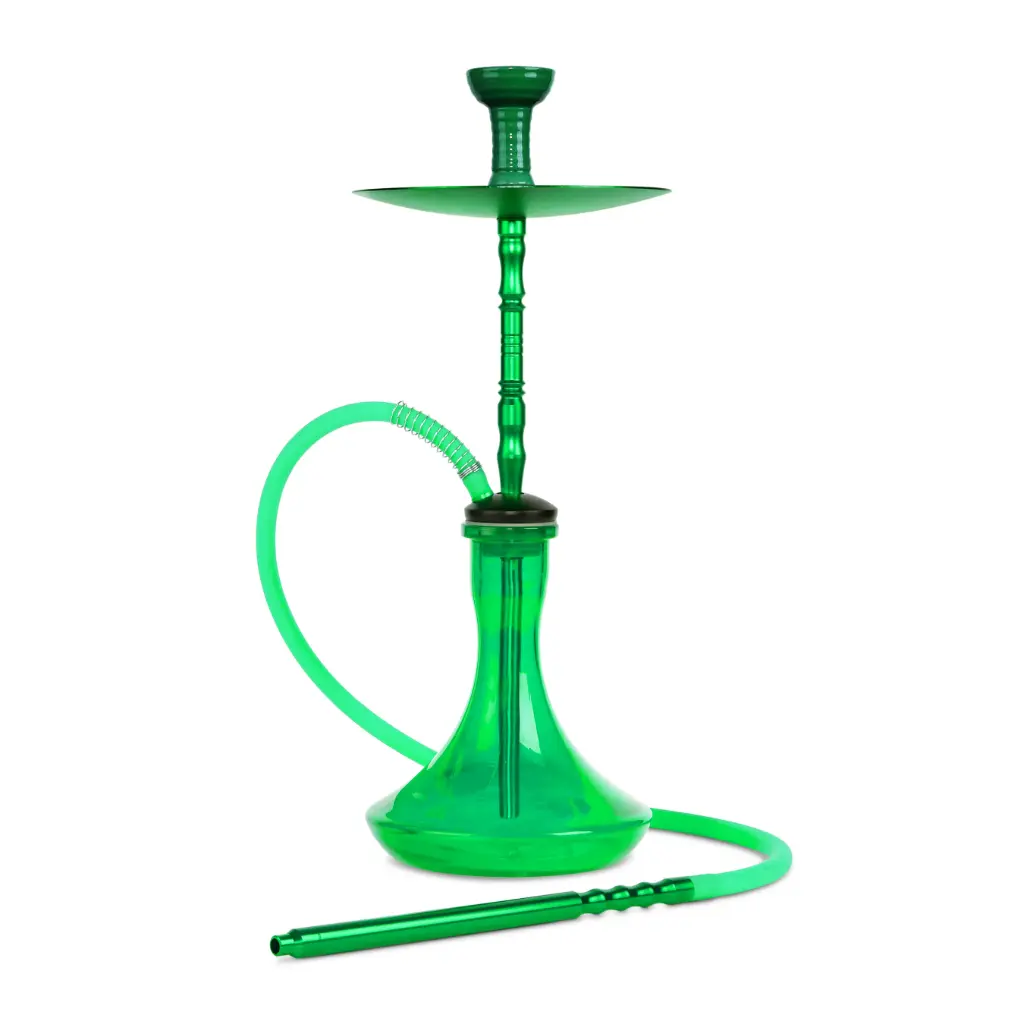 23" Amira Smoke Staxx Hookah, 1 Hose Green, Color Box