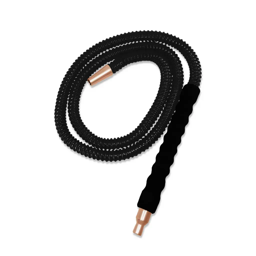 10" Grip Handle, Plastic Reusable Hookah Hose, Gold