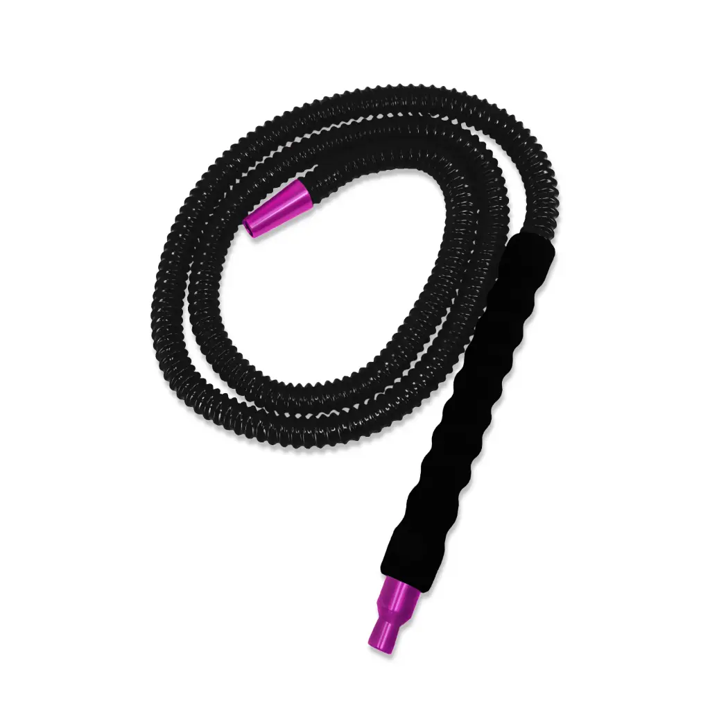 10" Grip Handle, Plastic Reusable Hookah Hose, Purple