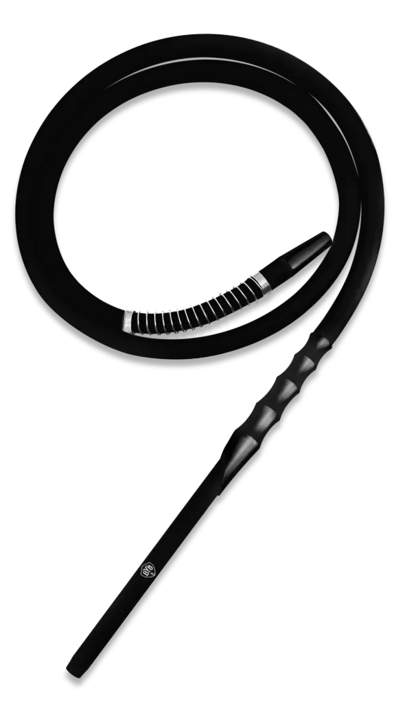 6' Silicone Hose with Custom Color Aluminum Handle, Black