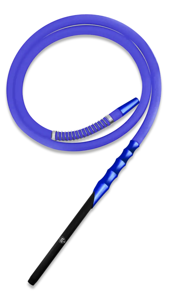 6' Silicone Hose with Custom Color Aluminum Handle, Blue