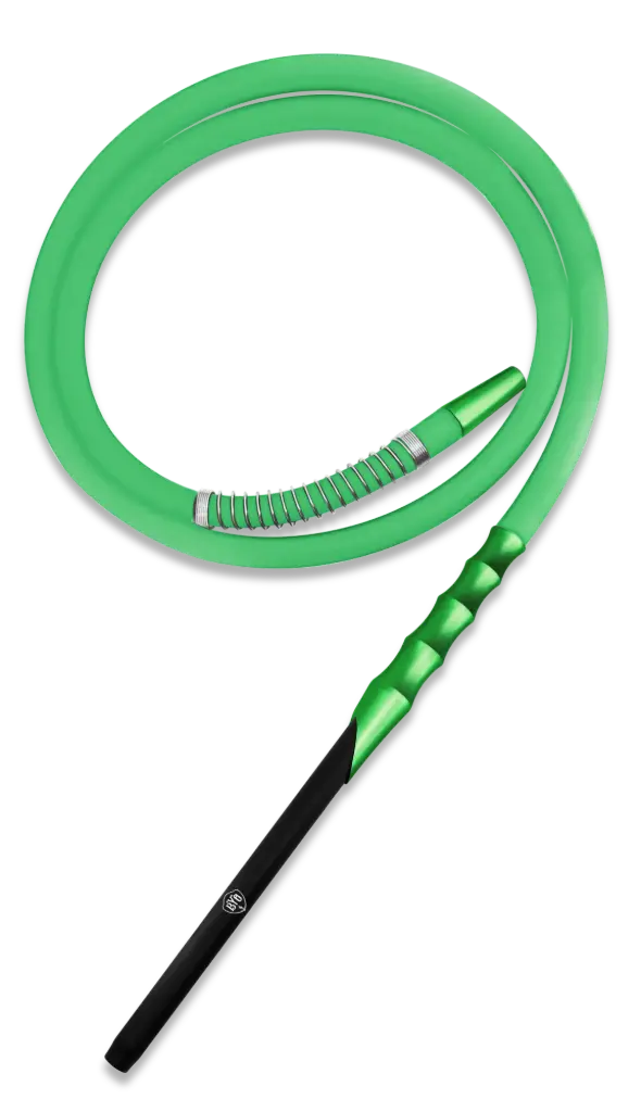 6' Silicone Hose with Custom Color Aluminum Handle, Green
