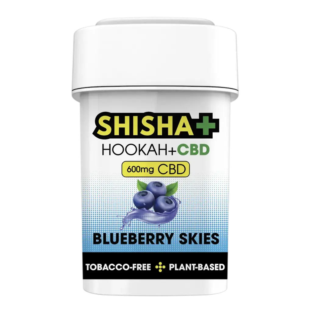 Shisha Plus CBD, Blueberry Skies, 100g, 600mg CBD, Herbal Shisha