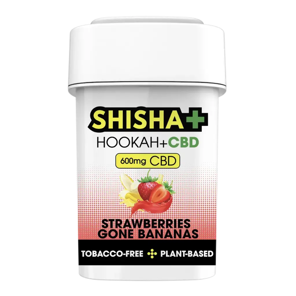 Shisha Plus CBD, Strawberries Gone Bananas, 100g, 600mg CBD, Herbal Shisha