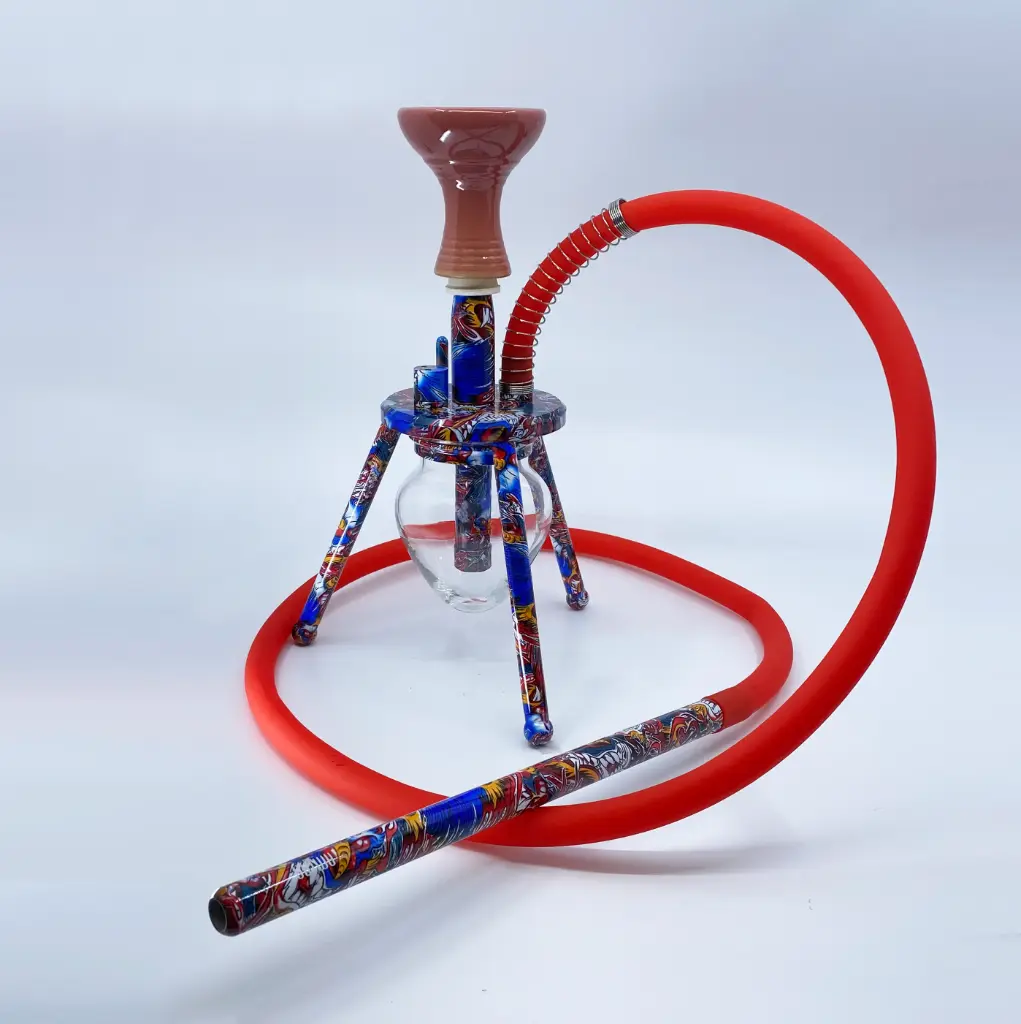 12" Amira Spider Hookah, Psychedelic, 1 Hose, Amira Carrying Bag