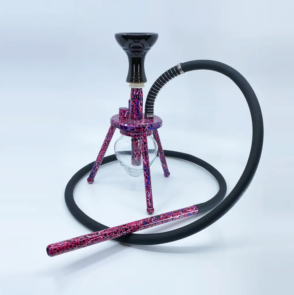 12" Amira Spider Hookah, Purple Panther, 1 Hose, Amira Carrying Bag