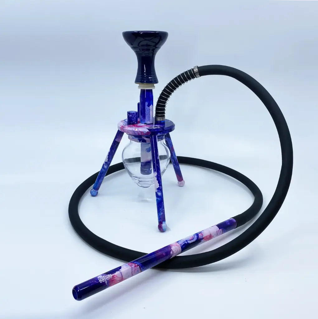 12" Amira Spider Hookah, Blue Cloudz, 1 Hose, Amira Carrying Bag