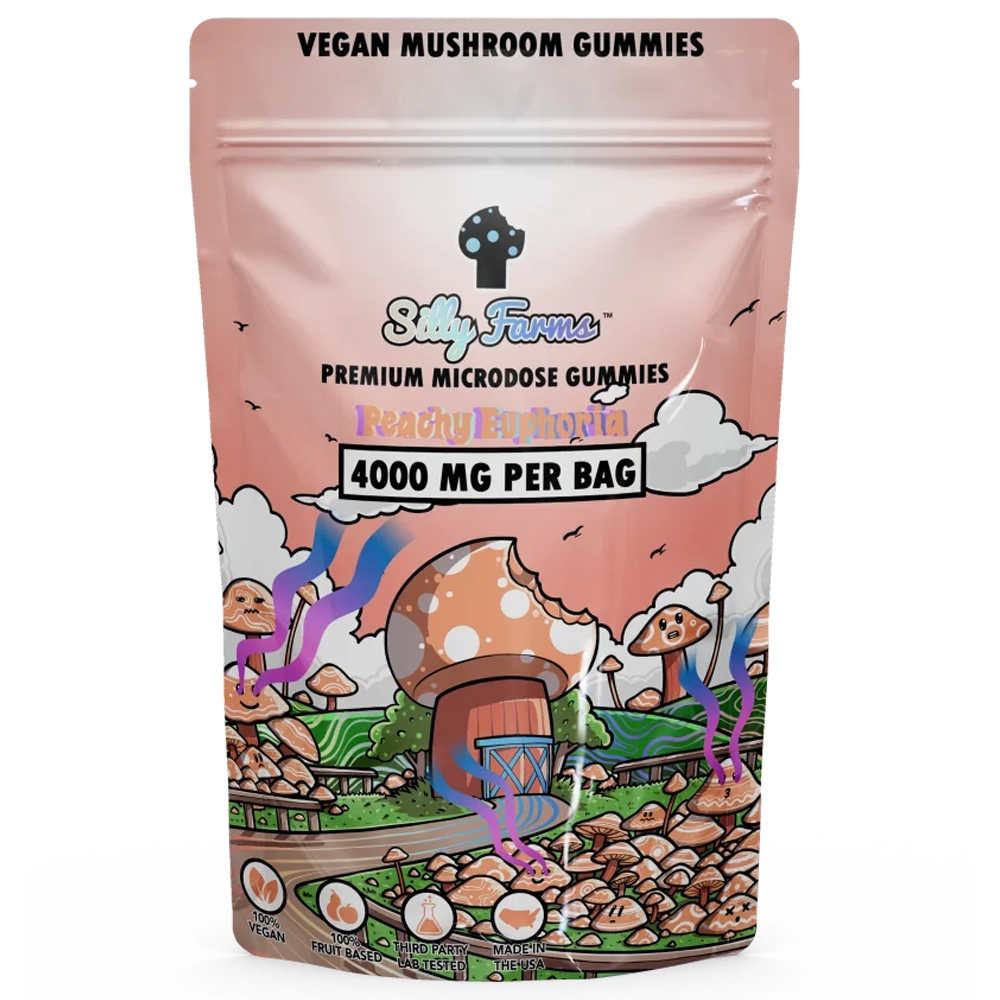 SILLY FARMS Magic Mushroom Gummies Peachy Euphoria 10ct