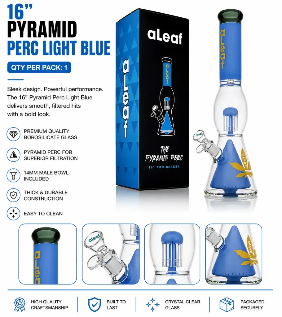 16" PYRAMID PERC LIGHT BLUE