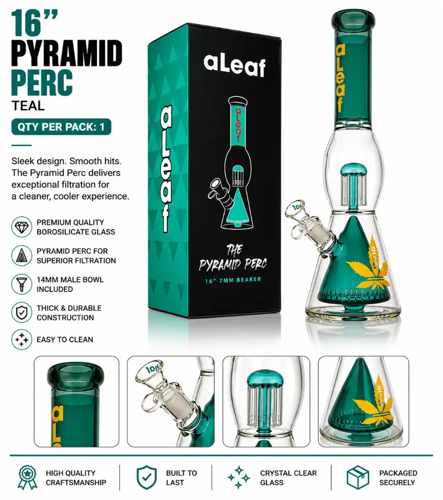 16" PYRAMID PERC TEAL