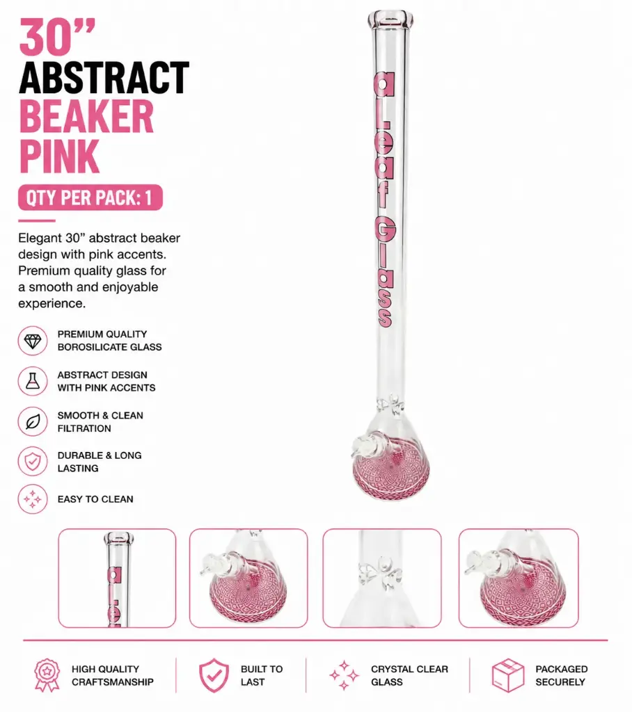 30" ABSTRACT BEAKER PINK