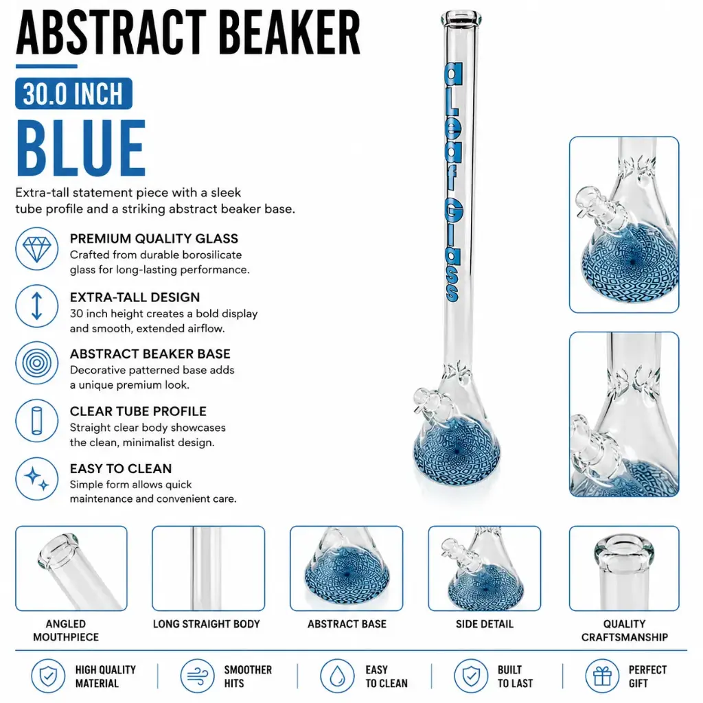 30" ABSTRACT BEAKER BLUE