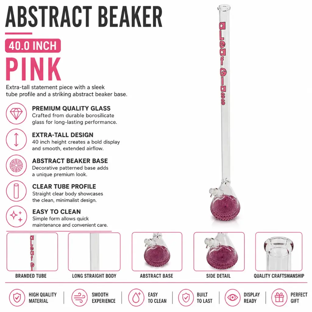 40" ABSTRACT BEAKER PINK