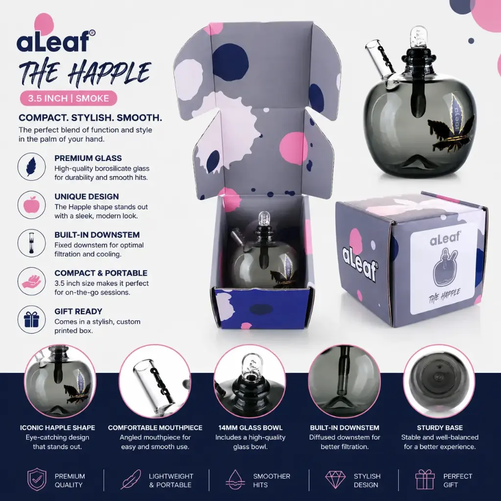 3.5'' ALEAF THE HAPPLE SMOKE