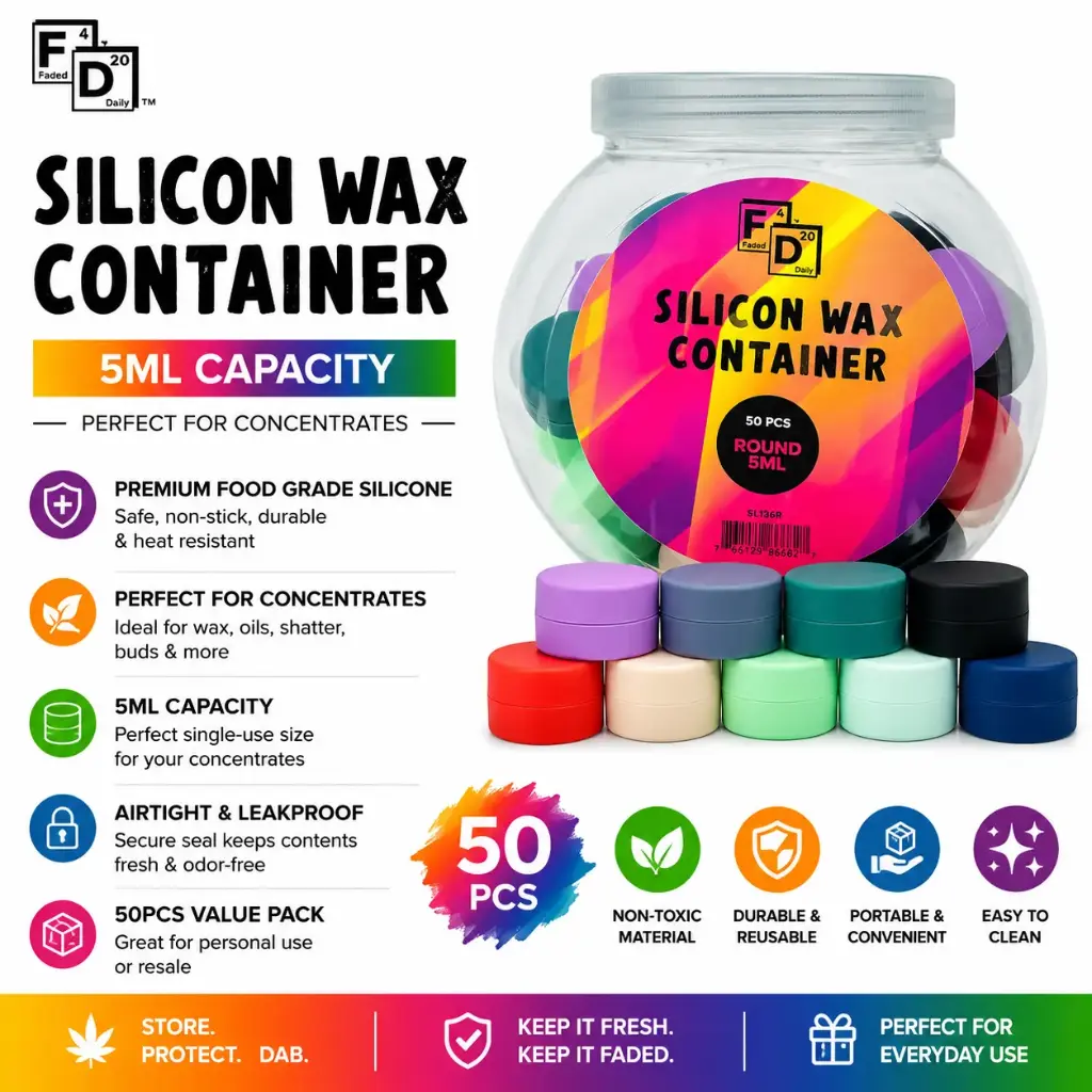 5ML SILICONE CONTAINER (50CT/20JARS)