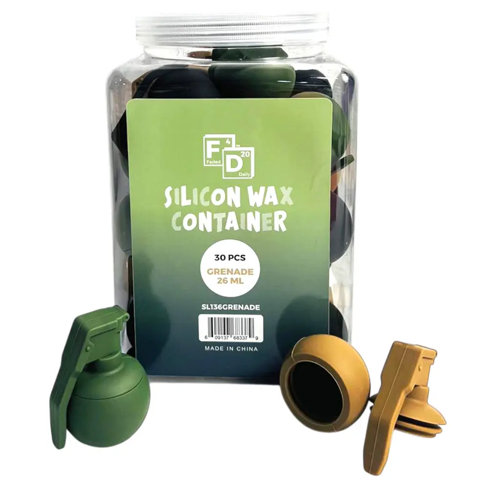 26ML SILICONE WAX CONTAINER GRENADE 30CT/