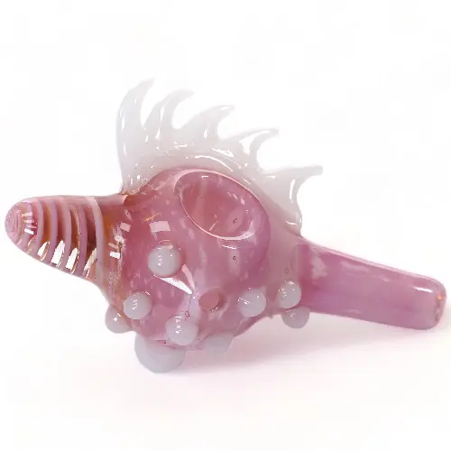 Unbranded Hand Pipe 1 PINK 150 Gr PINK ARTISTIC SEA SHELL (113033) Glass 4.5"