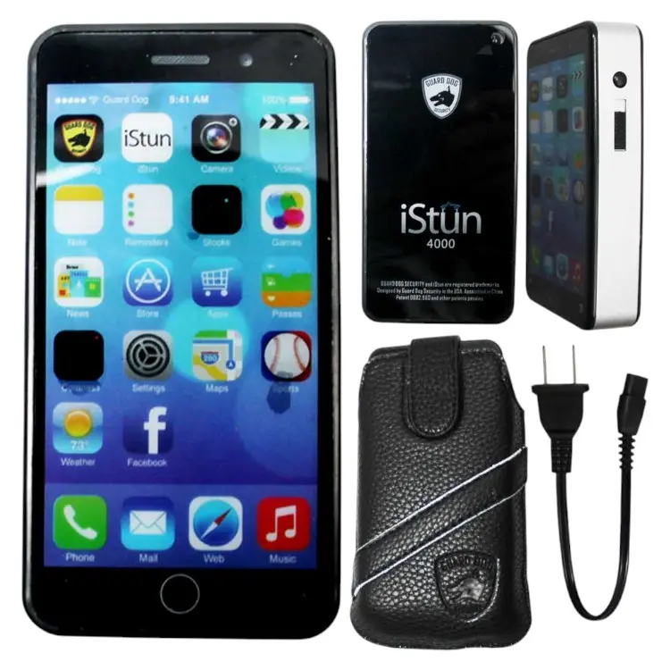 Smart Stun Gun 4,000,000 Stun Gun Built-In L.E.D. Flashlight with Leather Sheath