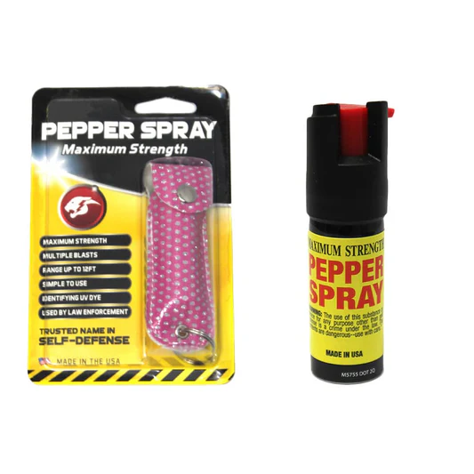 0.5 Pepper Spray with Pink Bling Case