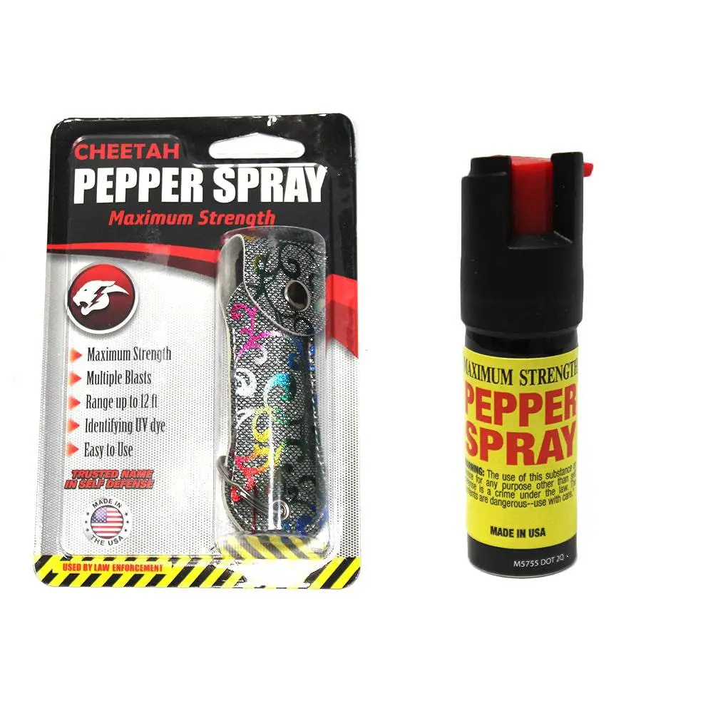 0.5 Pepper Spray with Silver Flower Case