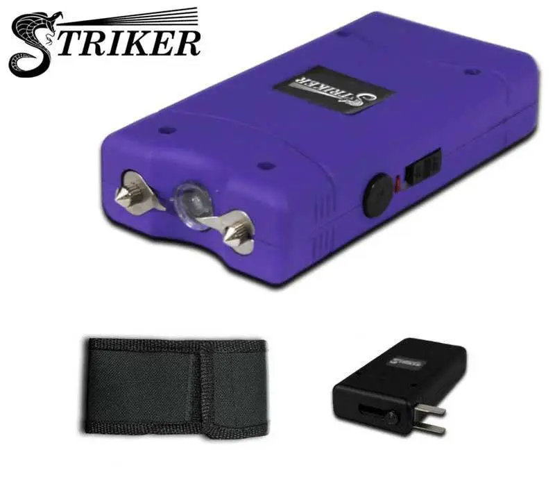 Purple 18M Rechargeable Stun Gun w/ LED Light