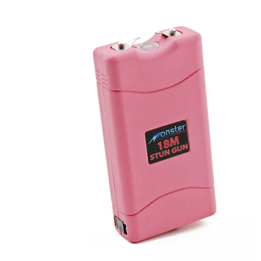 Pink 18M Rechargeable Stun Gun w/ LED Light