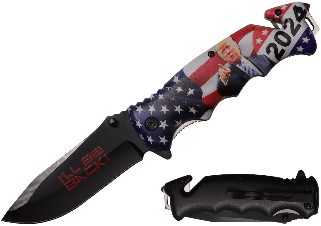 4.5" Assist-Open Folding Knife with Belt Clip USA