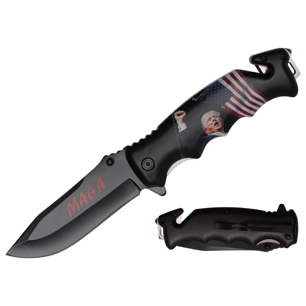 4.5" Assist-Open Folding Knife with Belt Clip Trump