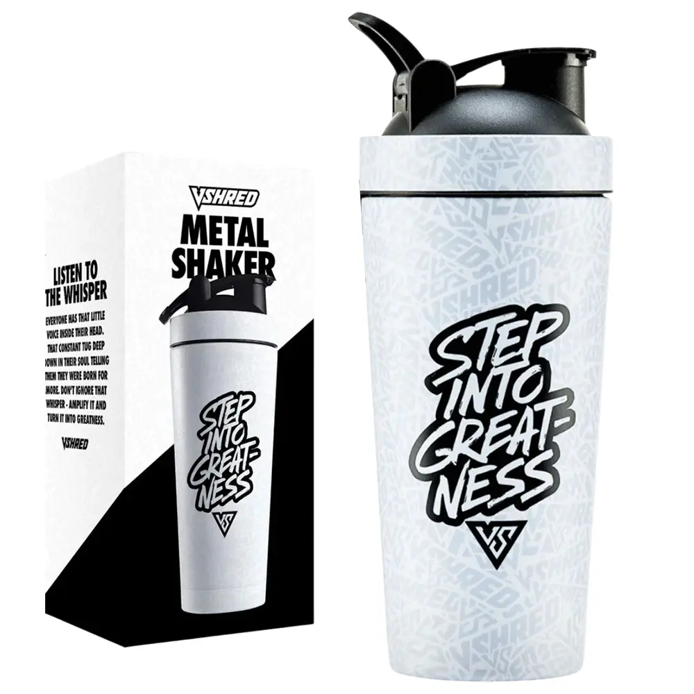 V Shred "Step Into Greatness" STAINLESS STEEL Shaker Bottle (25oz)