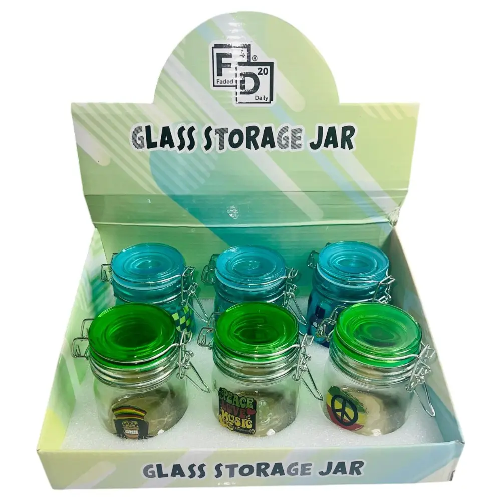 GLASS STORAGE JAR 180ML