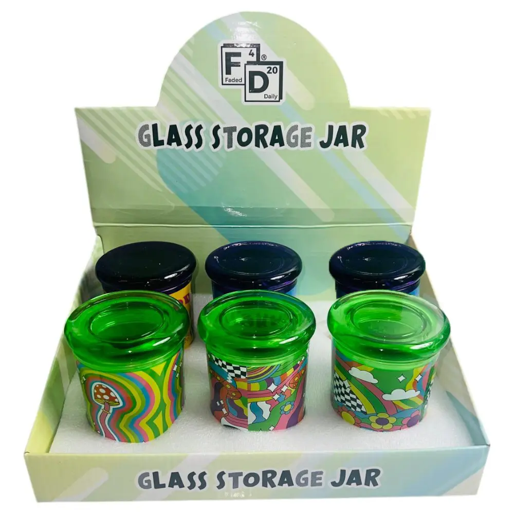 GLASS STORAGE JAR 60Z