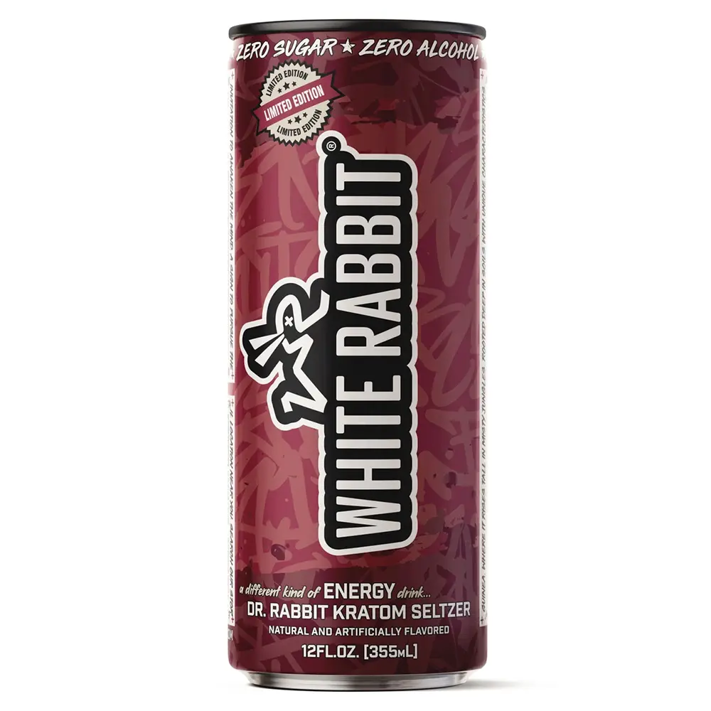 WHITE RABBIT Kratom Energy Seltzer 25MIT Dr. Rabbit 12oz 1ct