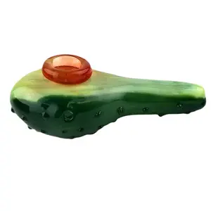 Unbranded Hand Pipe Avocado (4842) Glass 4.5"