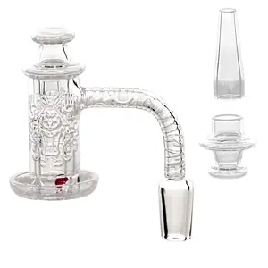 LUXE Banger Bucket Set with Boro Glass Carb Cap, Con & Ruby Bead B