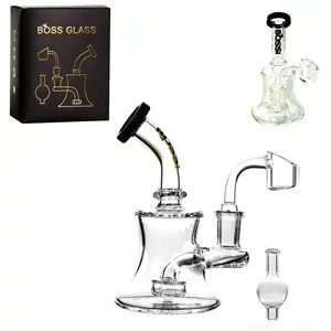 10" Frosted Color Zong Perc Water Pipe (PCL285)-Pink (copy)