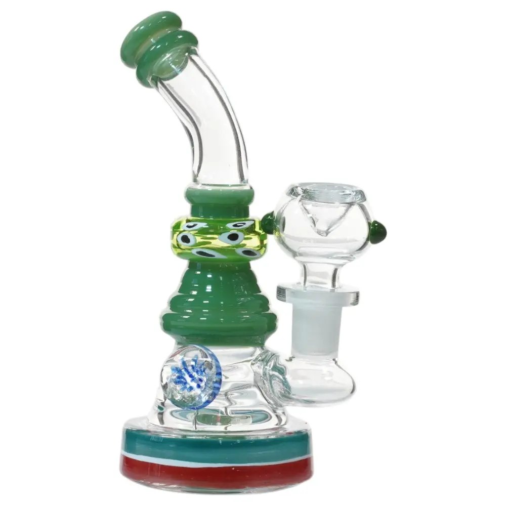 Glass W.P. Color Rod Shower locket 6.0" - Green