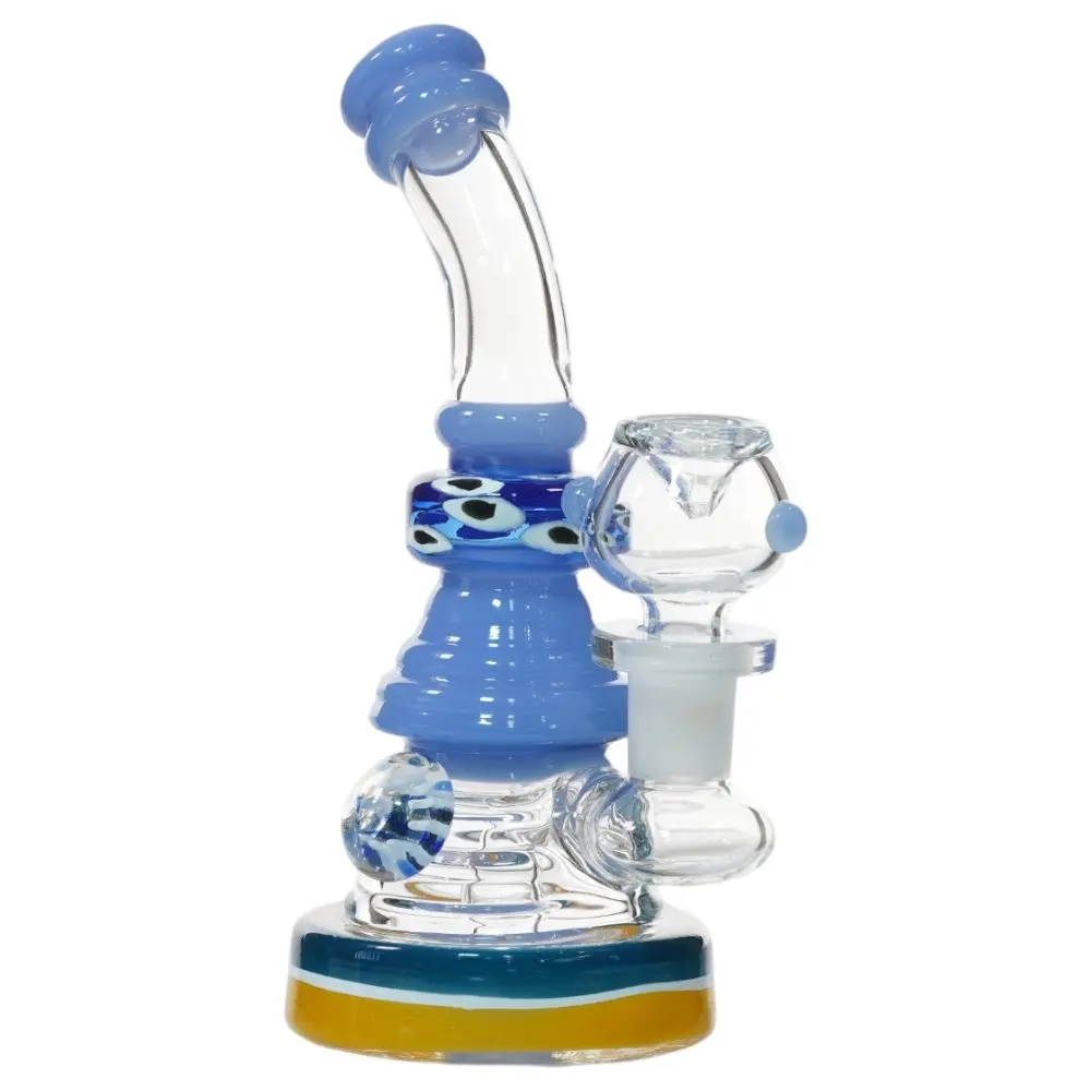 Glass W.P. Color Rod Shower locket 6.0" - Blue