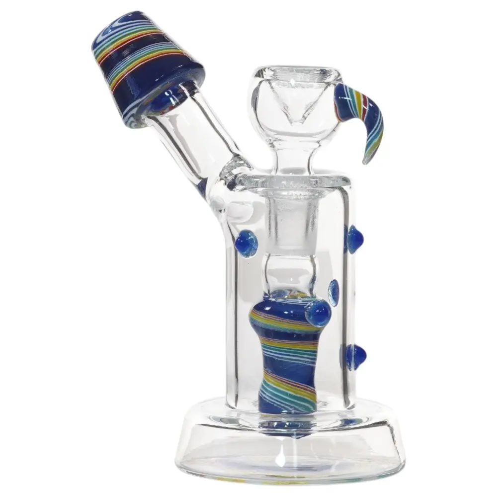 Glass W.P. sticker shower B mouth side Car 6.0" - Blue