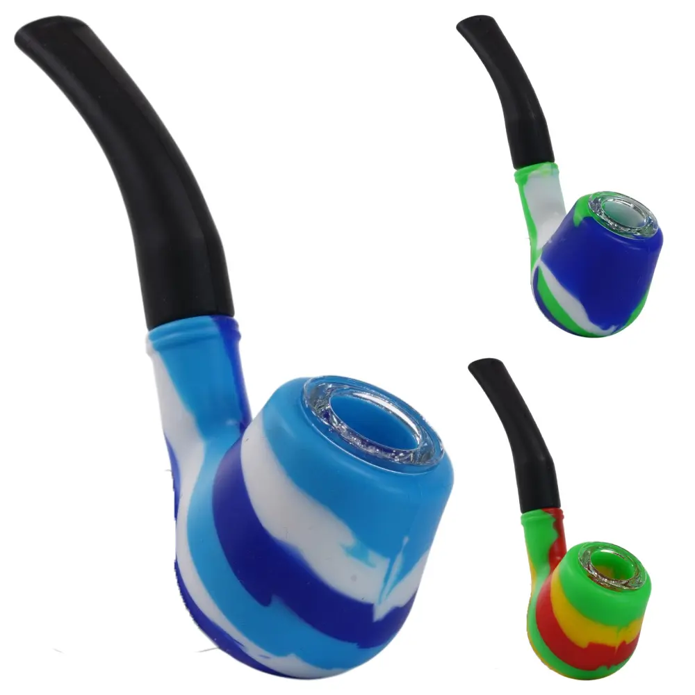 Sherlock silicon pipe assorted color 3pcs per bag