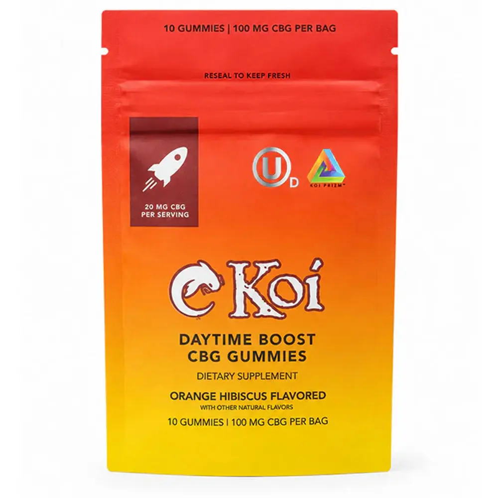 Koi CBD Gummies | Daytime Boost 10ct 100mg - Orange Hibiscus