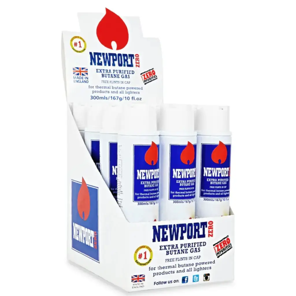 Newport Zero Butane 300ml, 12 CT, Near Zero Impurities Made in England