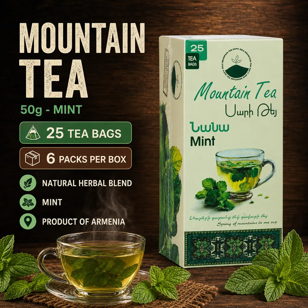 Mountain Tea 50g 25 tea bags - Mint (6 pcs per Box)