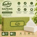 Silk Soft Napkins 3ply 100pcs per pack (12 packs per Box)