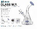 Glass W.P. with Curved Neck 7.0" - Milky Blue