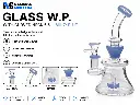 Glass W.P. with Curved Neck 6.5" - Milky Blue