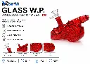 Glass W.P. Cannon-shaped 4.0" x 6.0" - Red